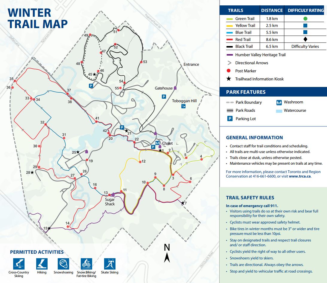 Albion ski trail map