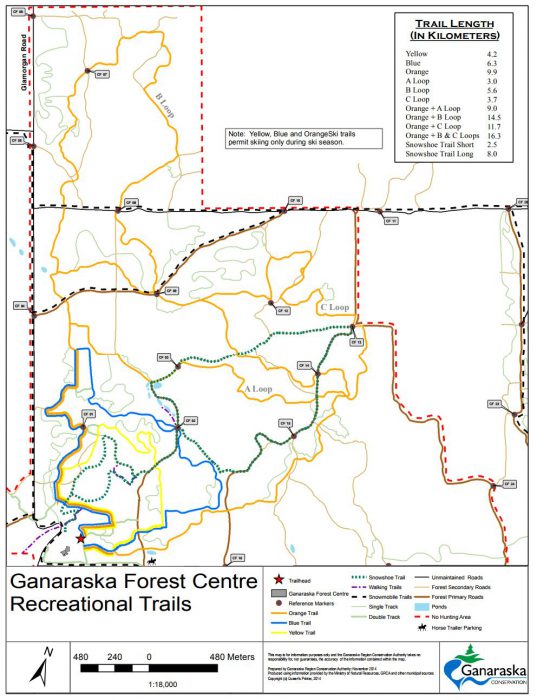 Ganaraska Winter Trail Map