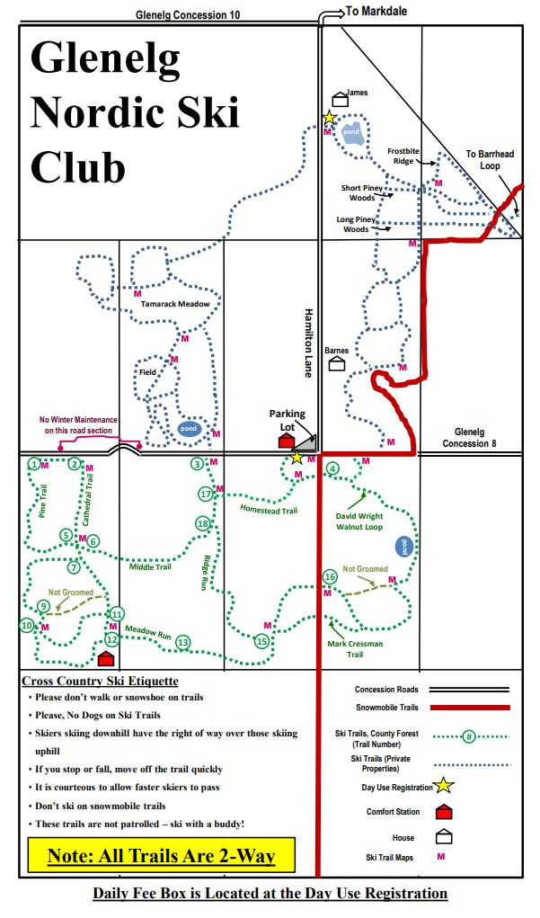Glenelg ski trails map