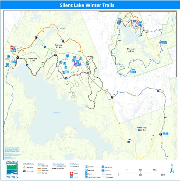 Silent Lake winter trail map