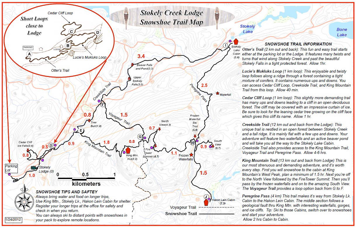 Stokely snoieshoe trail map