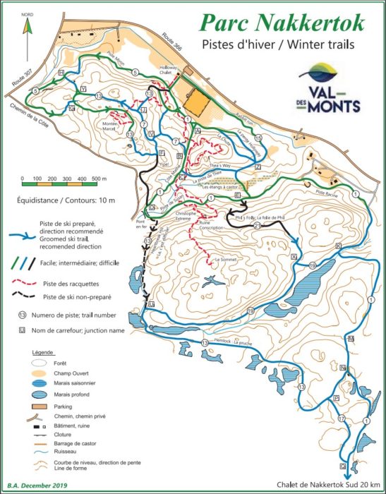 Nakkertok North ski trail map