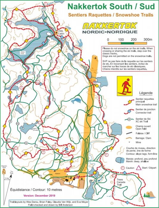 Nakkertok South snowshoe trail map