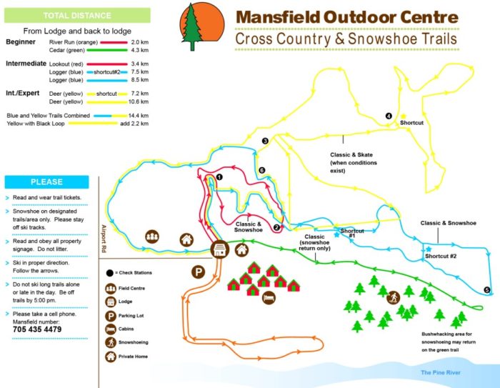 Mansfield Ski Trail Map