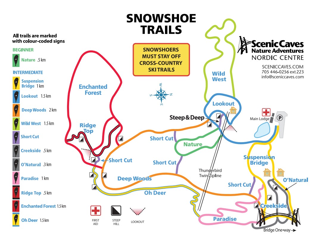 Scenic Caves snowshoe trails