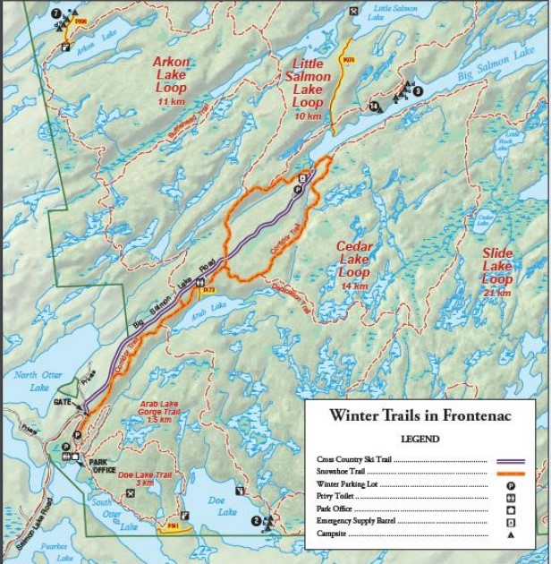 Frontenac winter trails