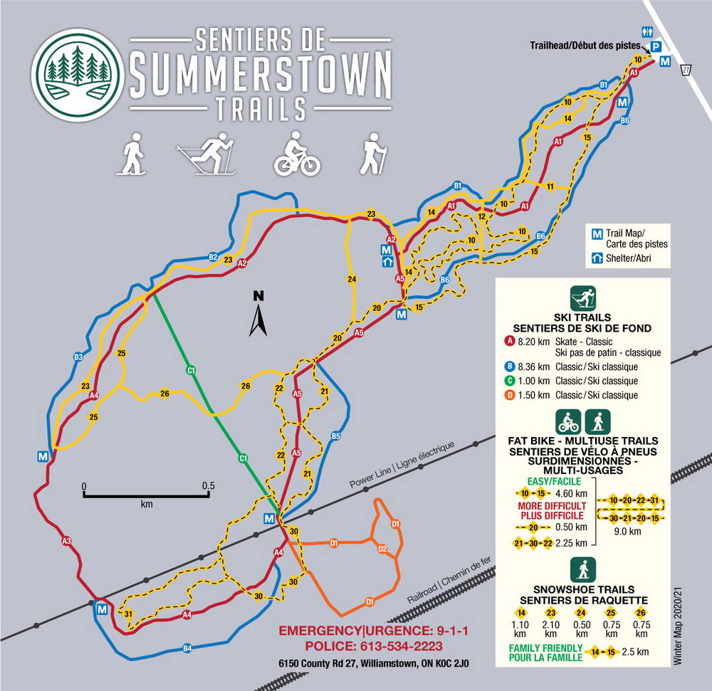 Summertown winter trail map