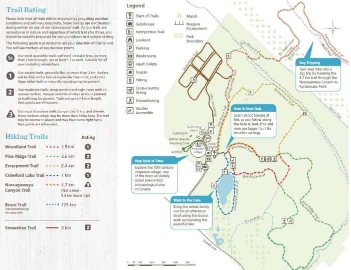 Crawford Lake trail map