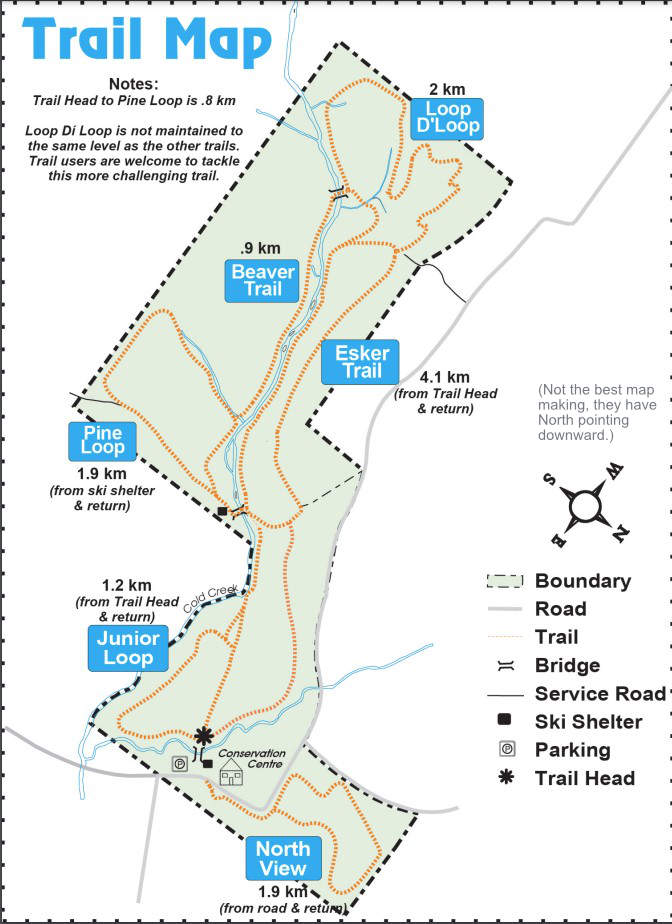 Goodrich-Loomis winter trail map