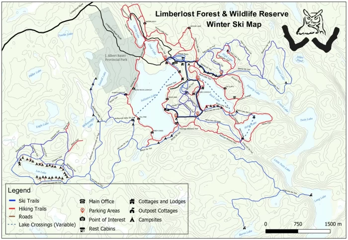 Limberlost winter trail map