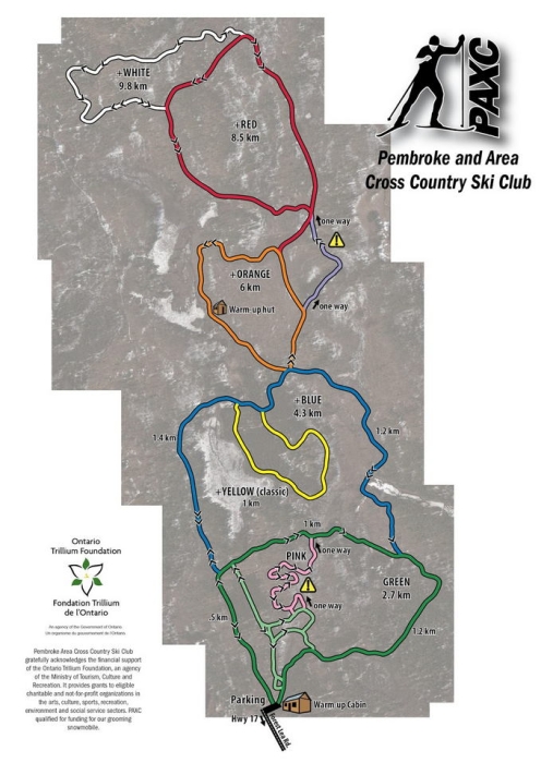 PAXC ski trails map
